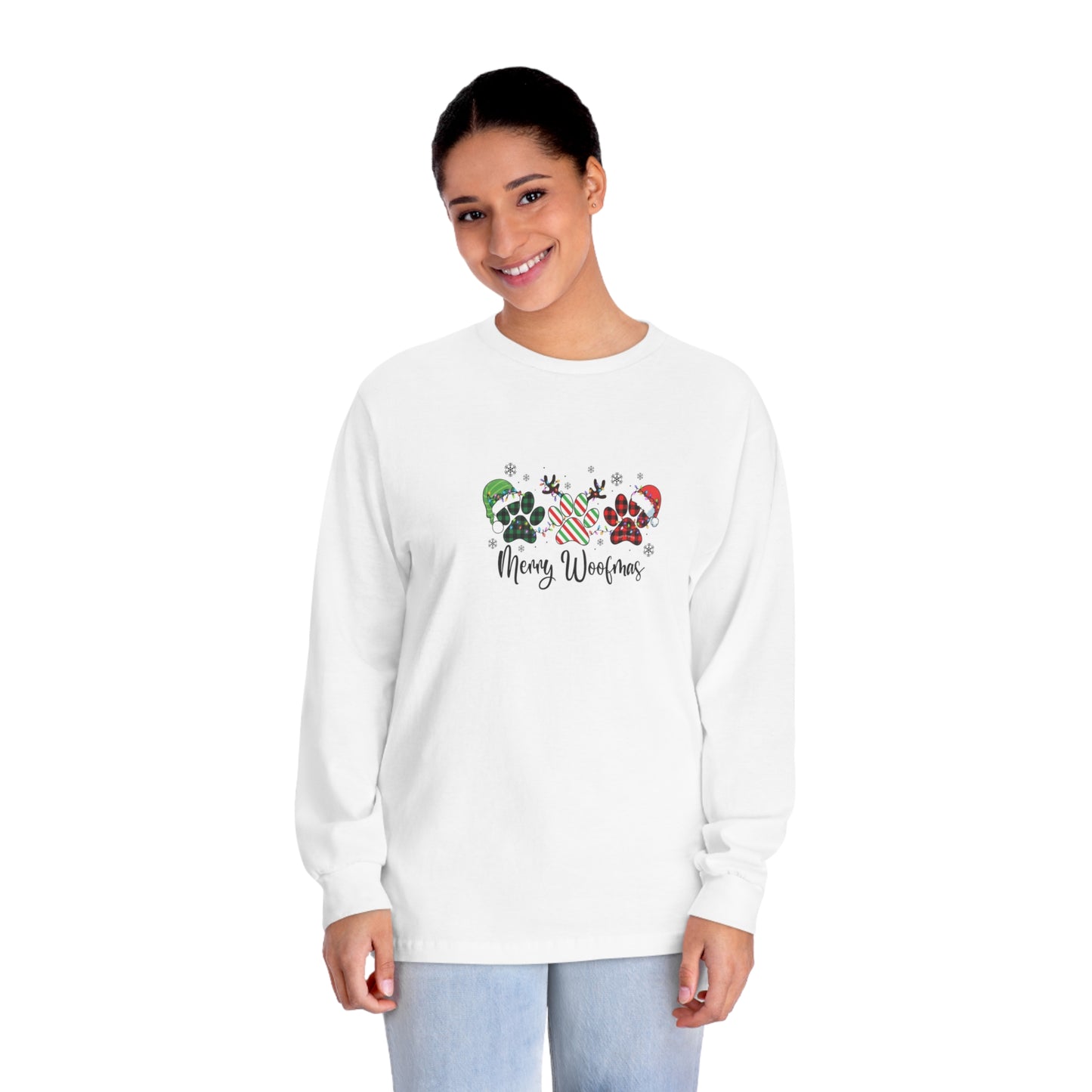 Merry Woofmas Paws Unisex Long Sleeve Tee