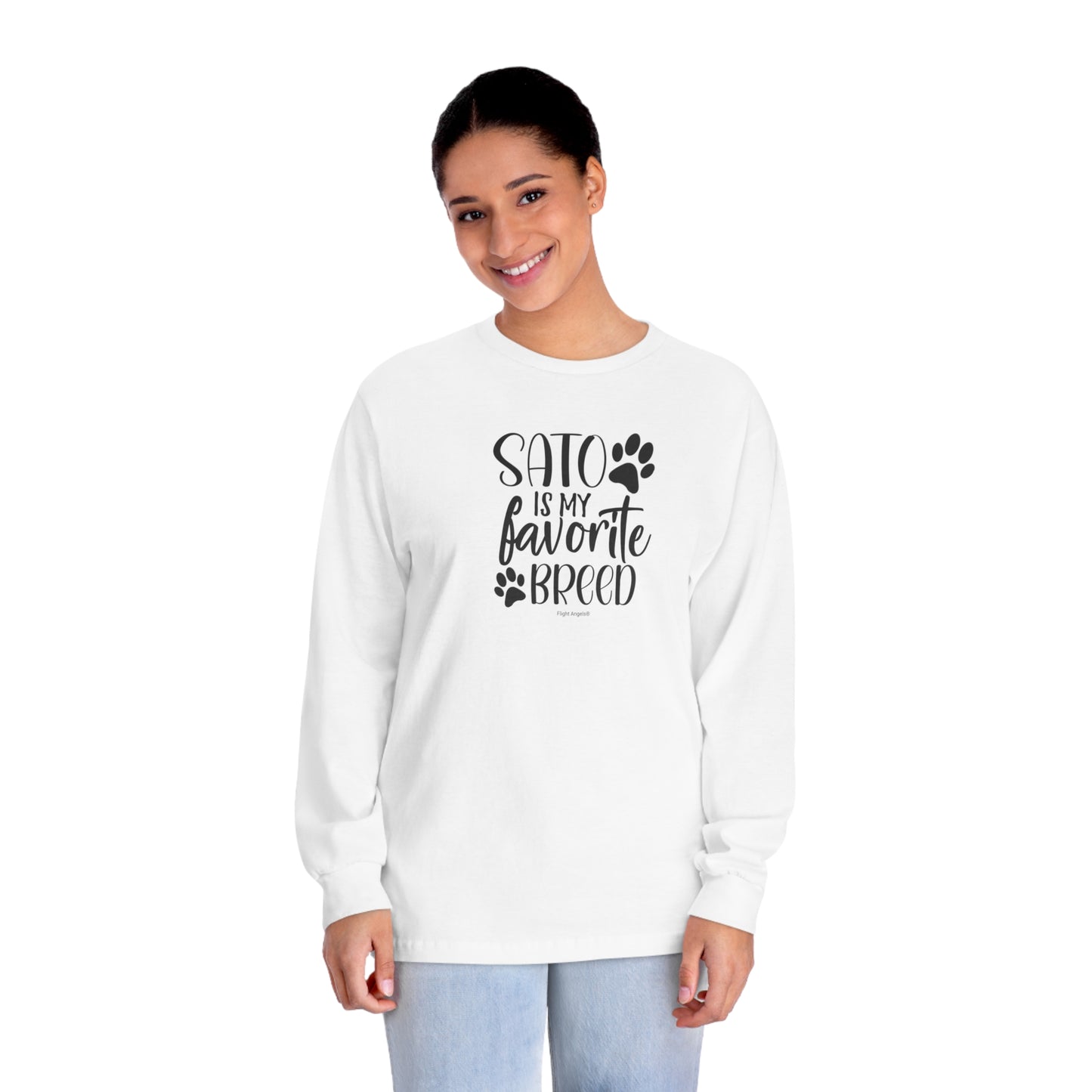 Sato is My Favorite Breed Unisex Long Sleeve Tee