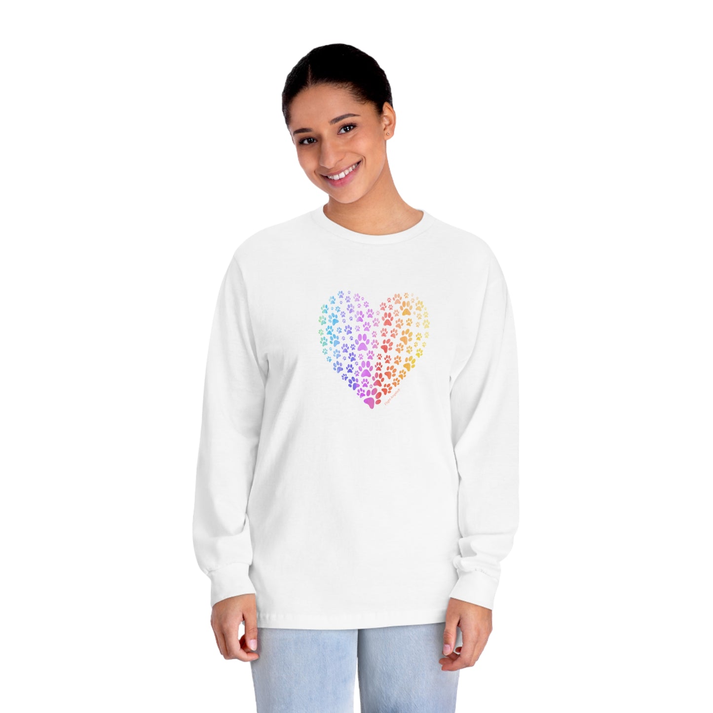 Paw Heart Unisex Long Sleeve Tee