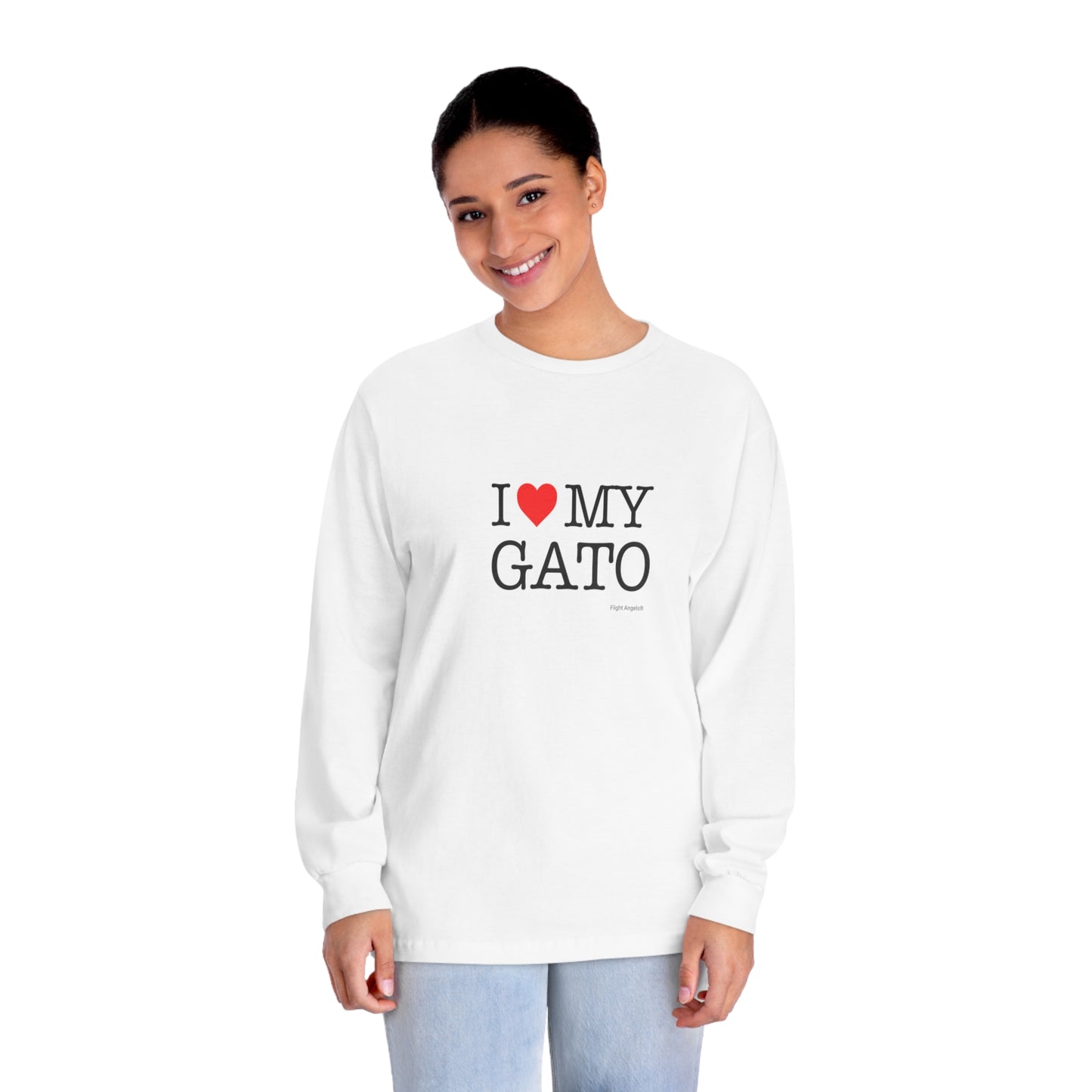 I Love My Gato Unisex Long Sleeve Tee