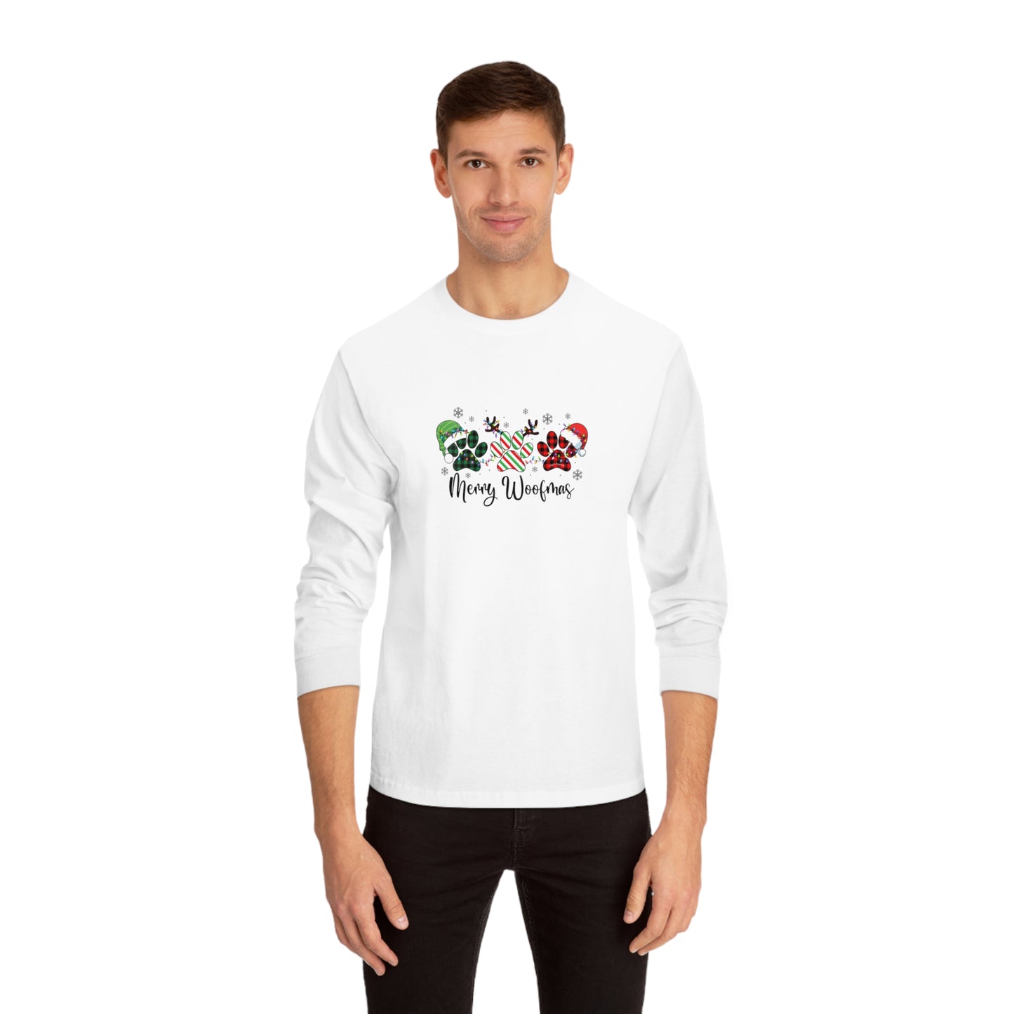 Merry Woofmas Paws Unisex Long Sleeve Tee