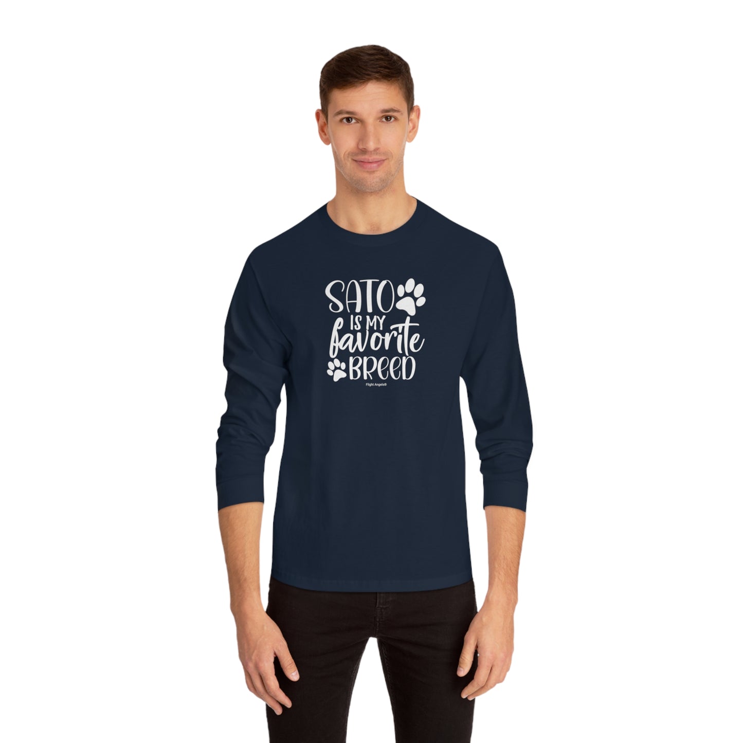 Sato is My Favorite Breed Unisex Long Sleeve Tee