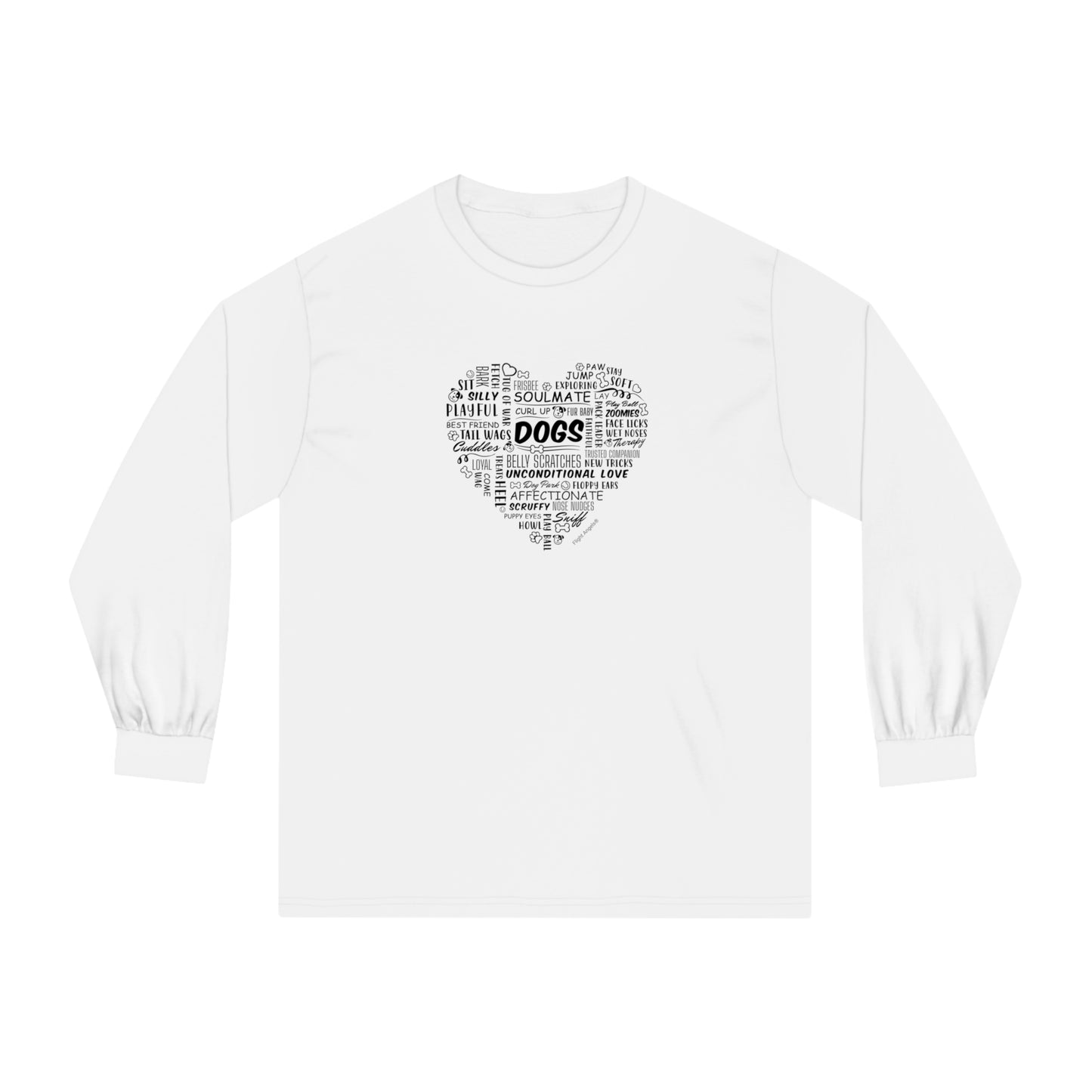 Heart Dogs Unisex Long Sleeve Tee