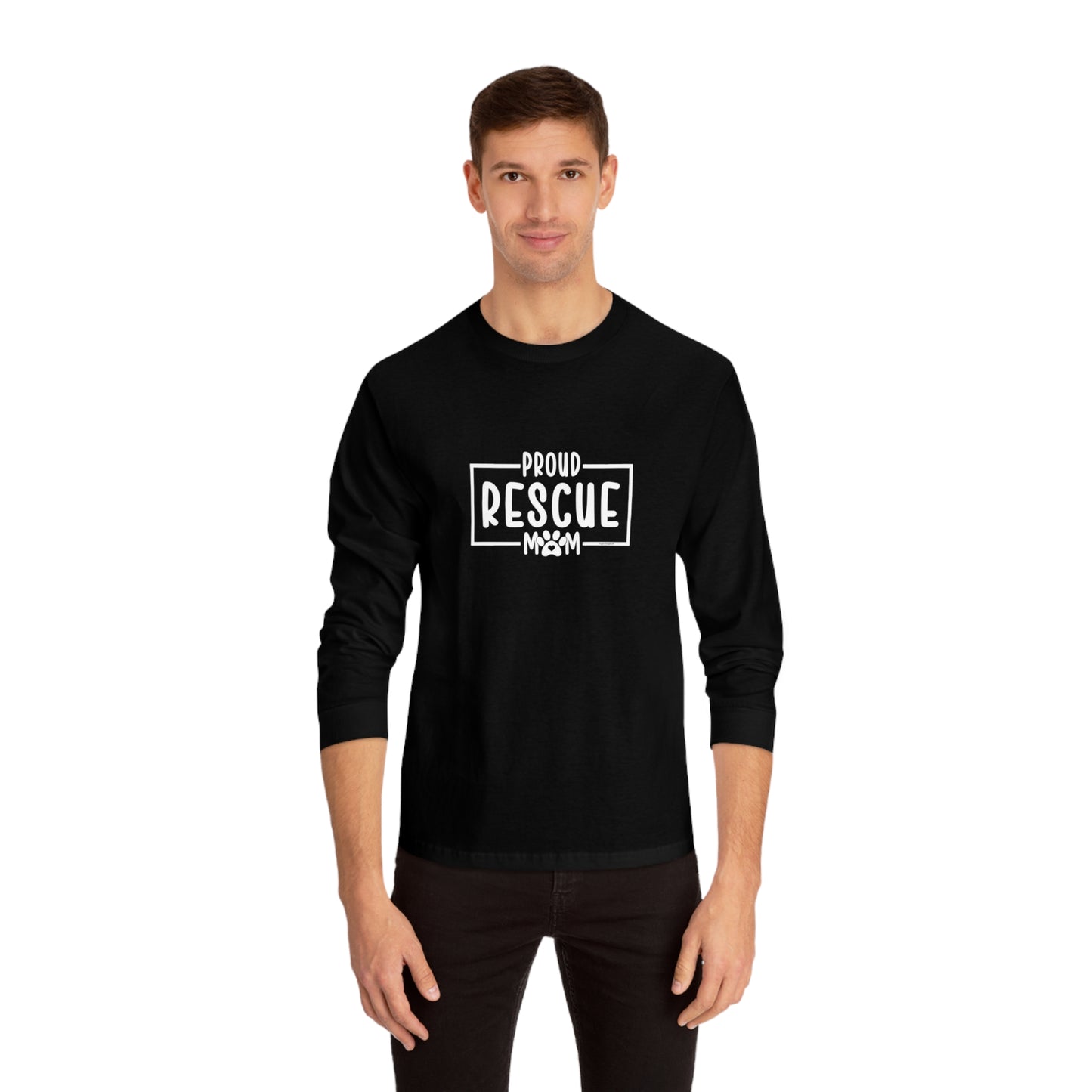 Proud Rescue Mom Unisex Long Sleeve Tee