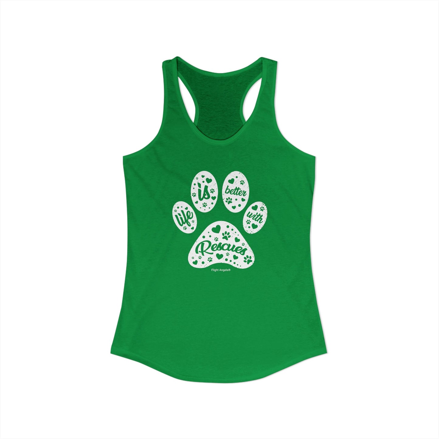 Life is Better with Rescues Women's Racerback Tank