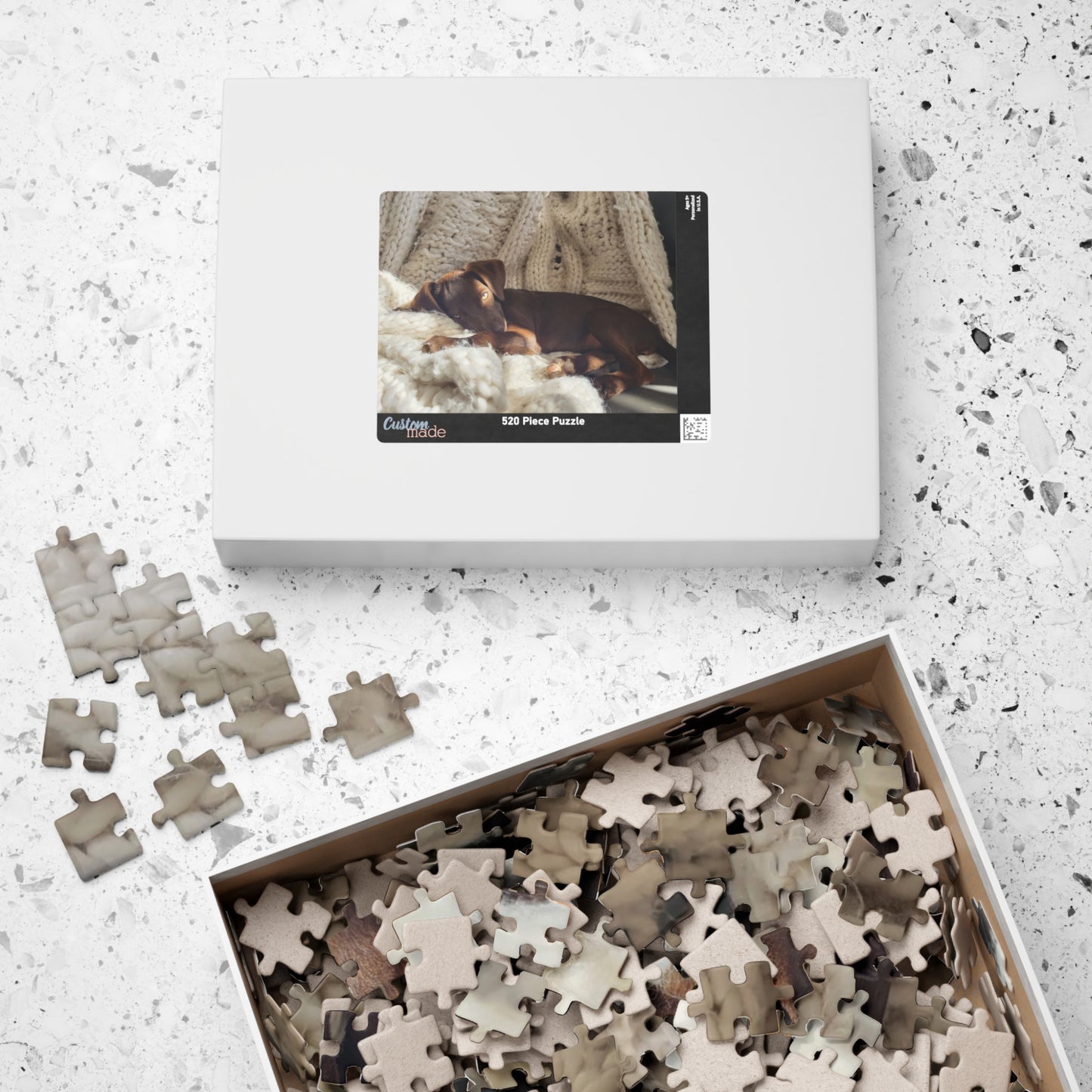 Cozy Puppy Nap Jigsaw Puzzle — Photo Puzzle (110/252/520/1014 pcs)