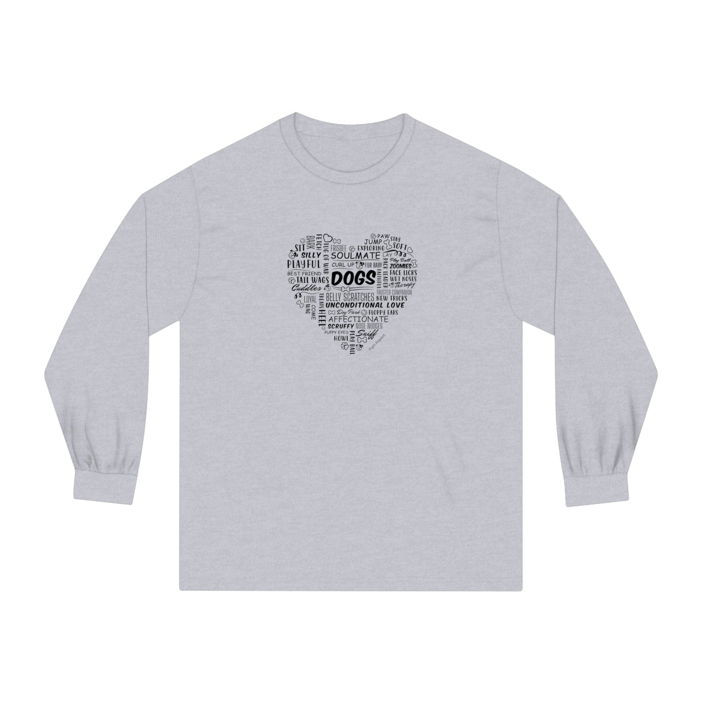Heart Dogs Unisex Long Sleeve Tee