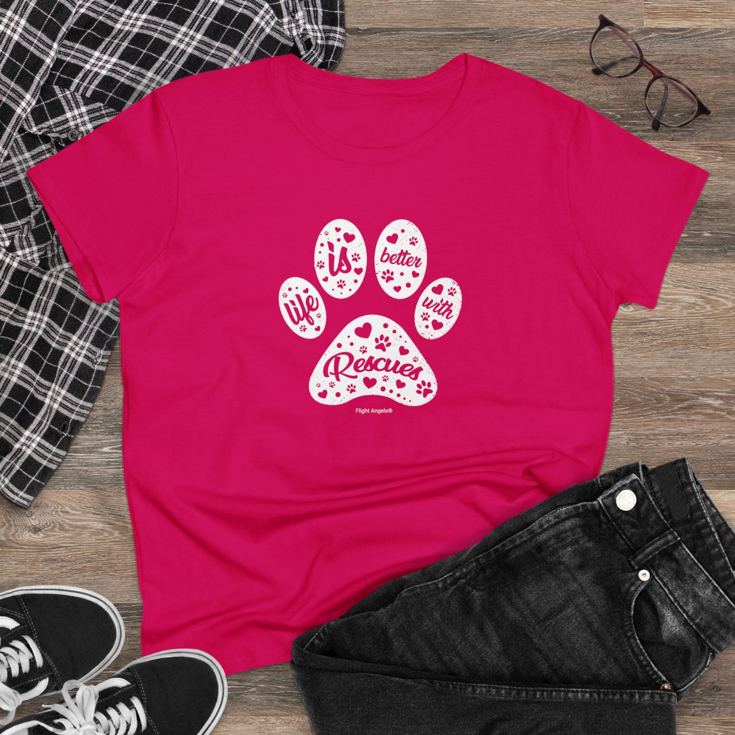Life is Better with Rescues Women's Tee
