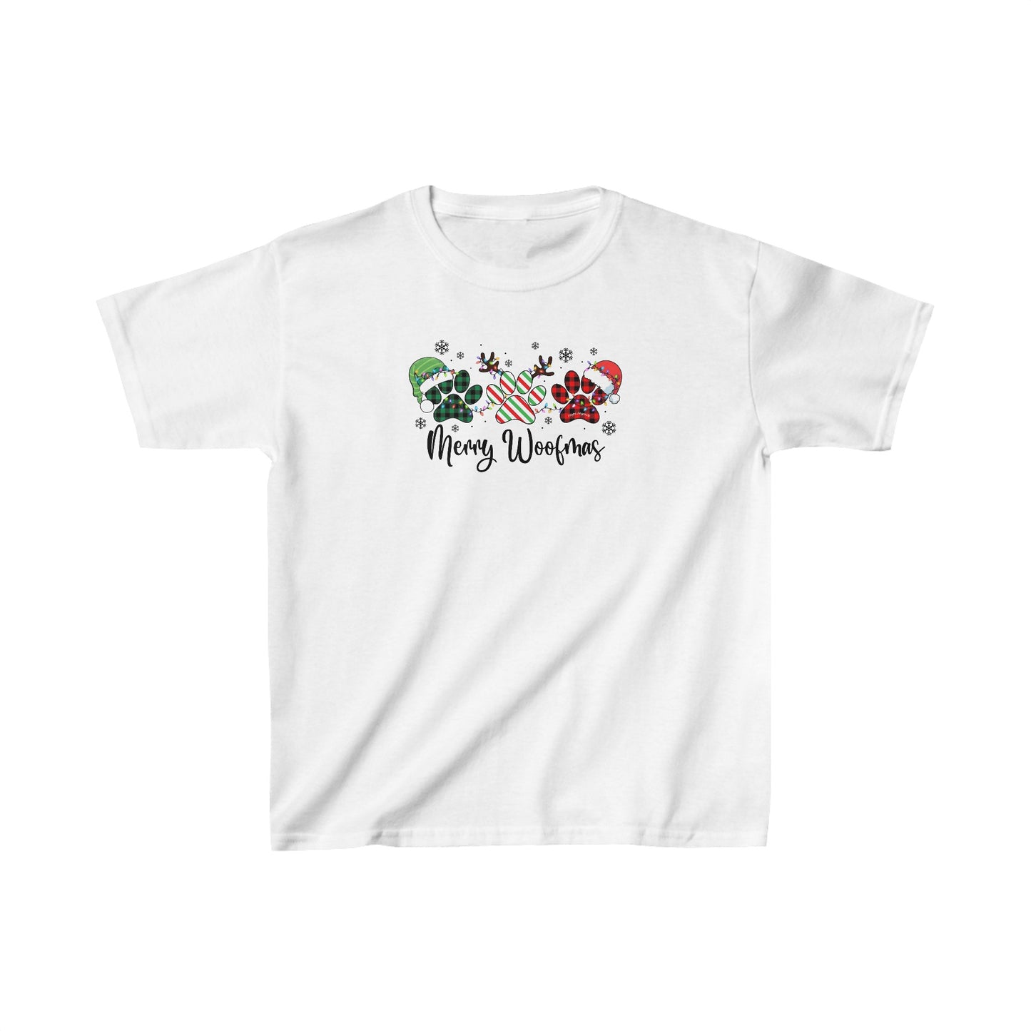 Merry Woofmas Paws Kids Tee