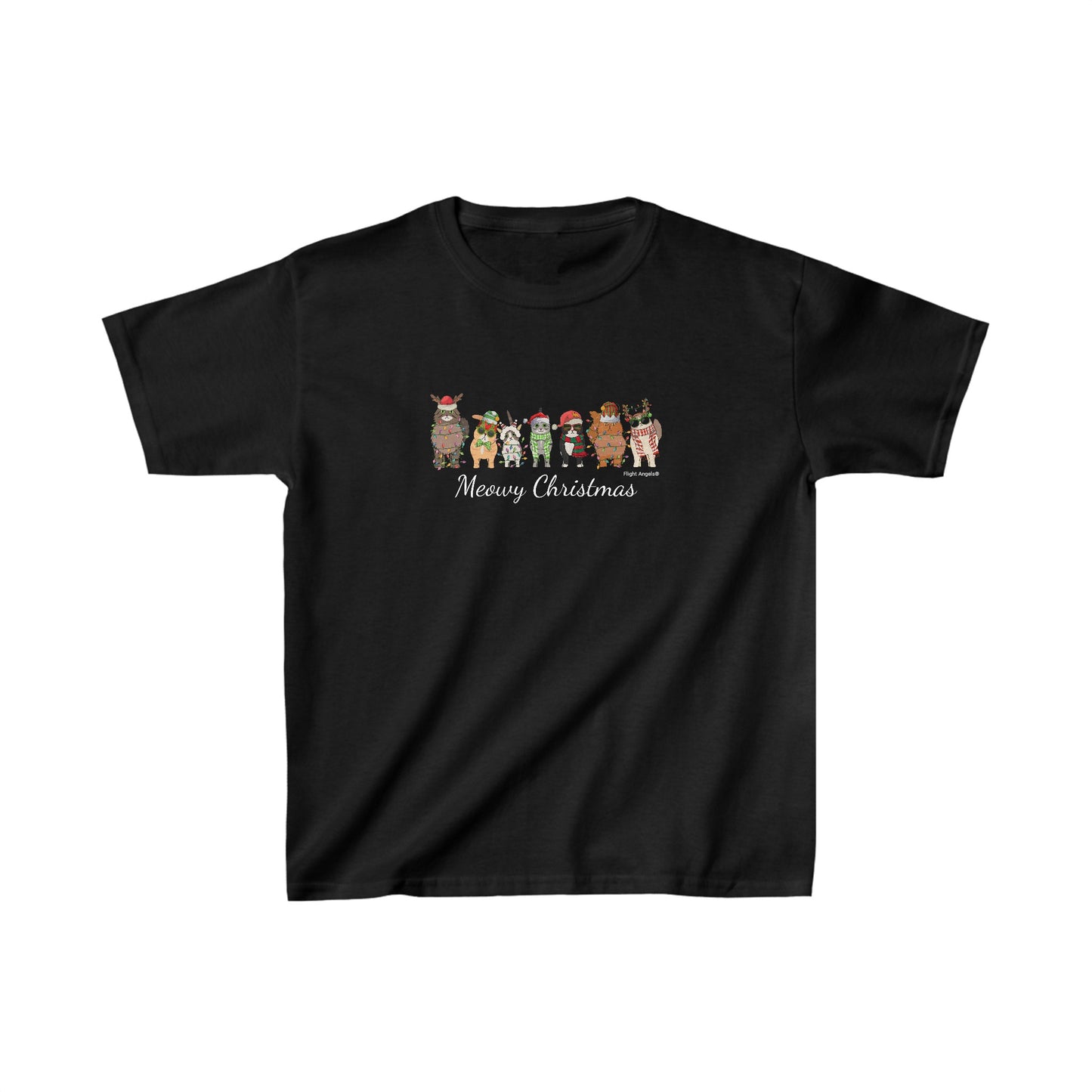 Cat Christmas Kids Tee