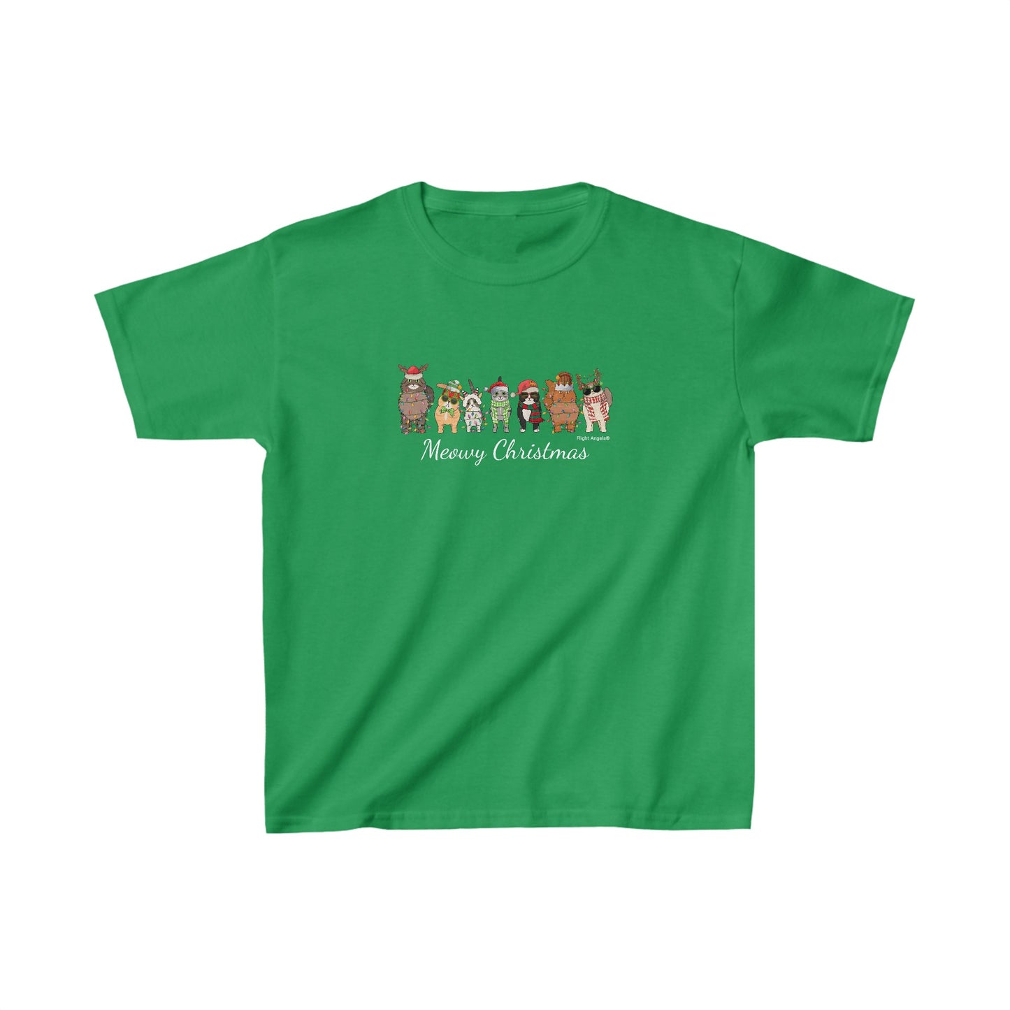 Cat Christmas Kids Tee