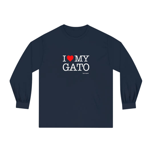 I Love My Gato Unisex Long Sleeve Tee