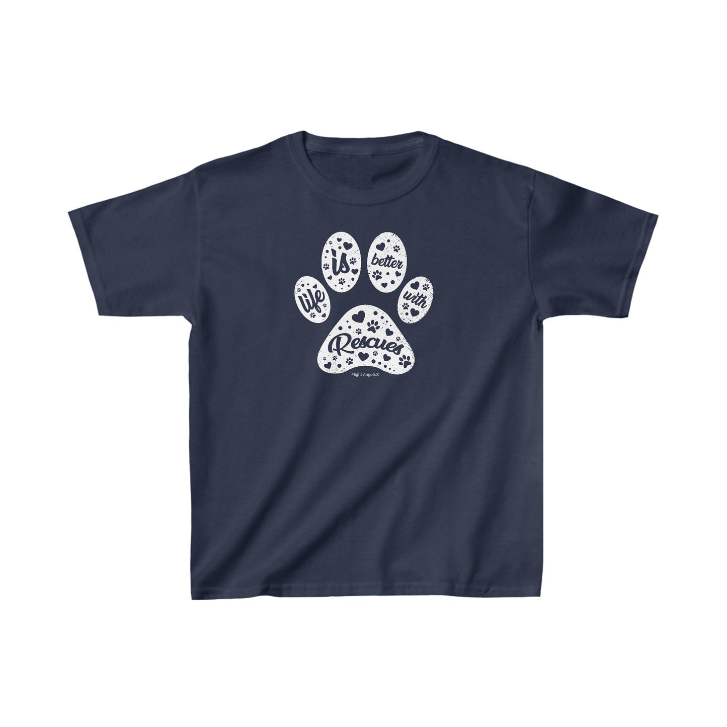 Life is Better with Rescues Kids Tee