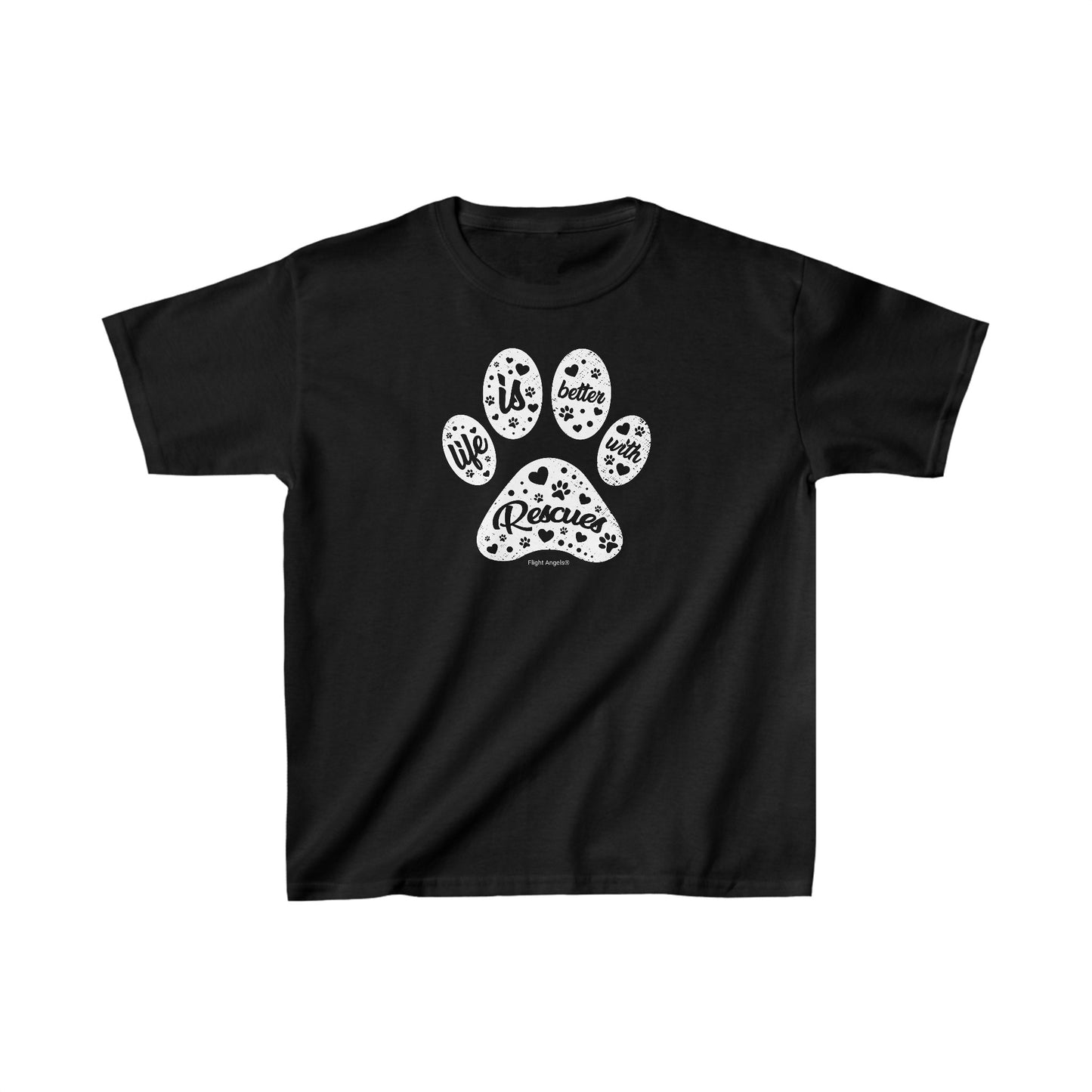Life is Better with Rescues Kids Tee