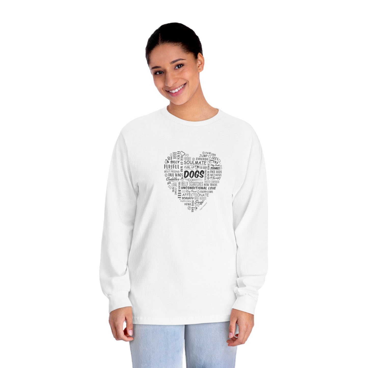 Heart Dogs Unisex Long Sleeve Tee