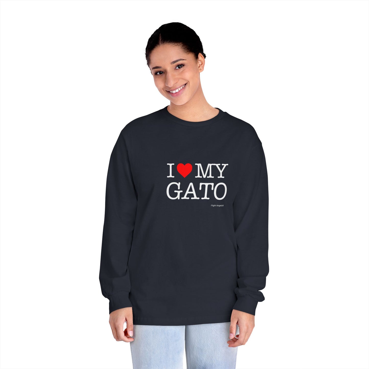 I Love My Gato Unisex Long Sleeve Tee