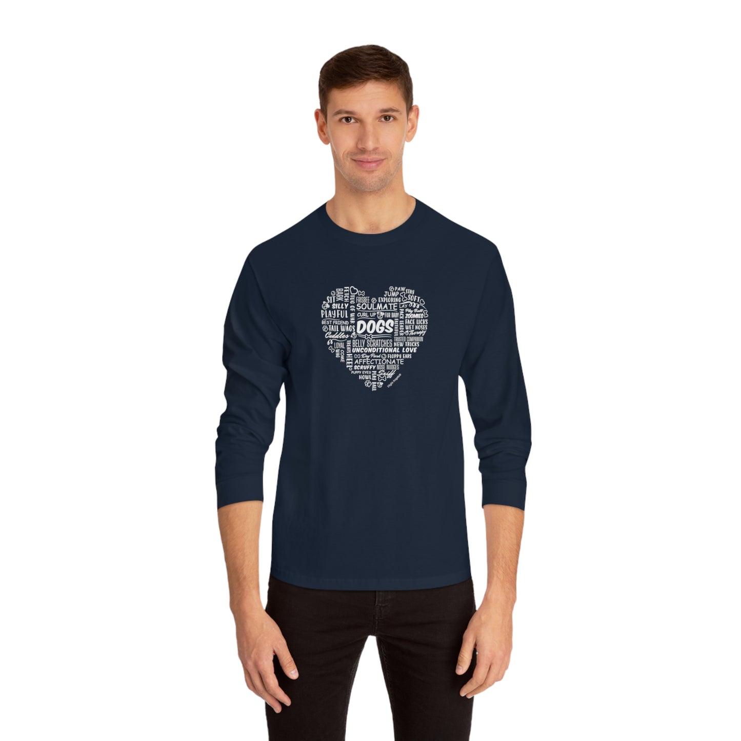 Heart Dogs Unisex Long Sleeve Tee