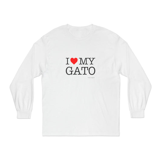 I Love My Gato Unisex Long Sleeve Tee