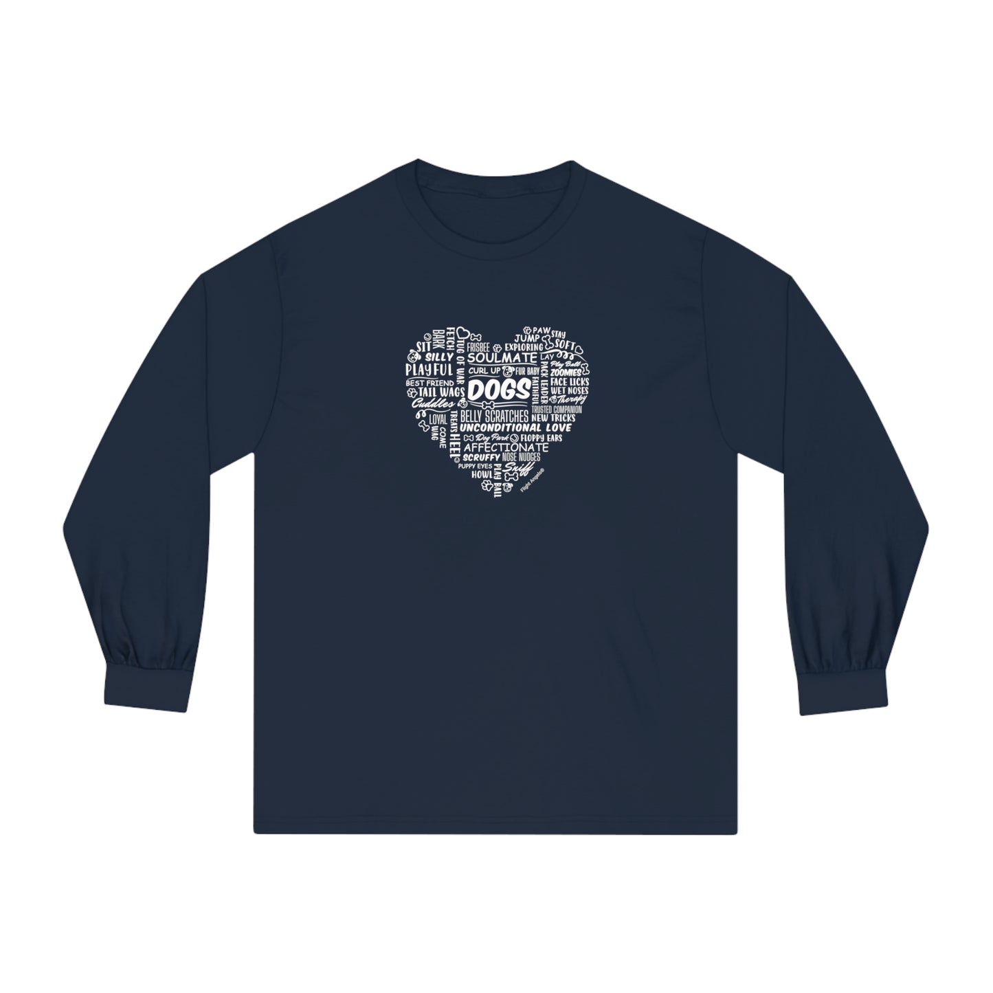 Heart Dogs Unisex Long Sleeve Tee