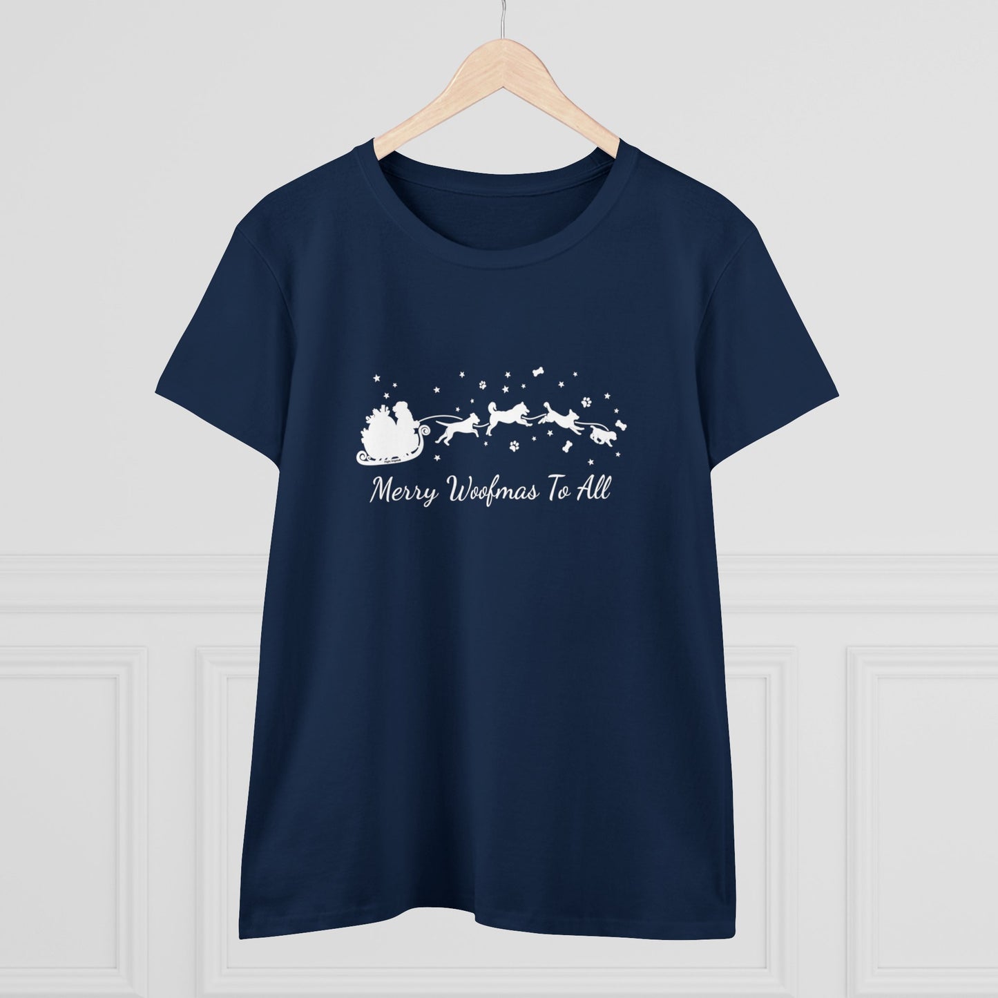 Christmas Dog Sleigh Women's Tee