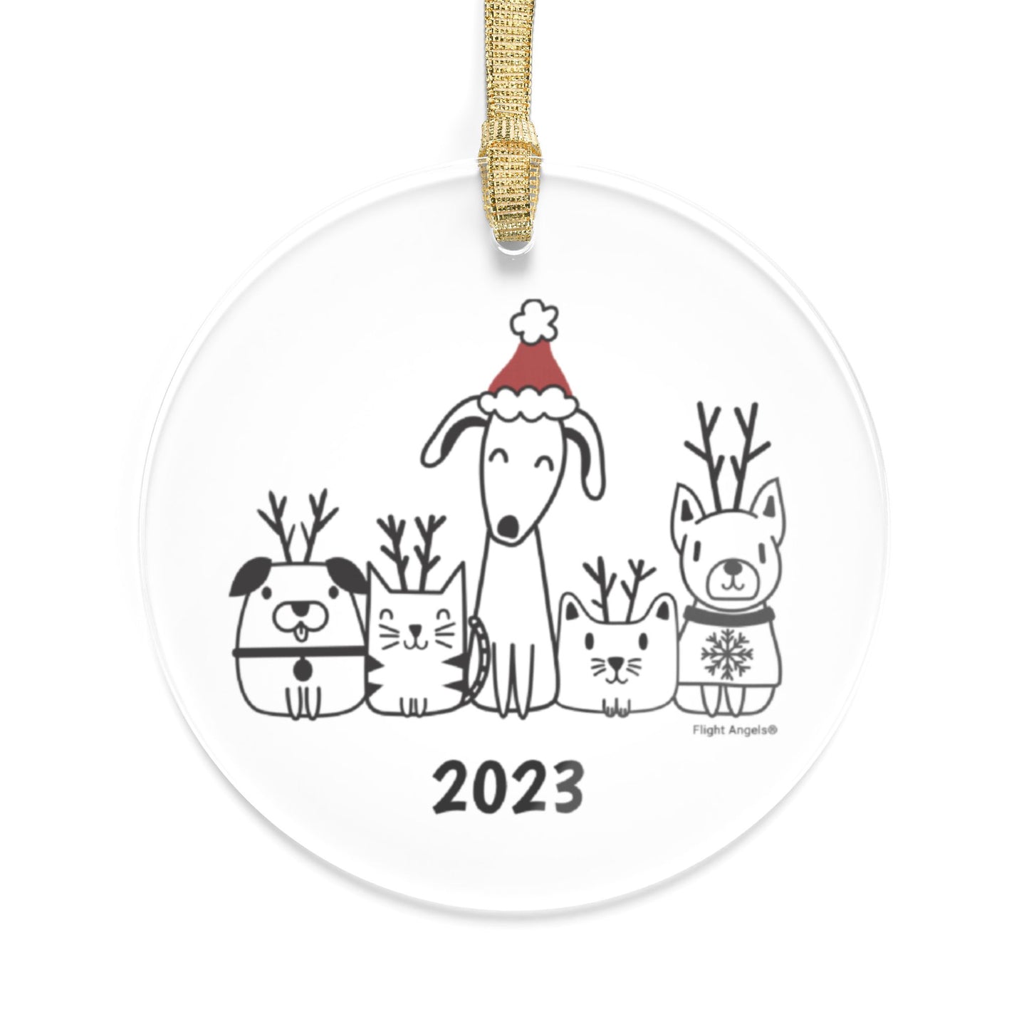 Pet Holiday 2023 Clear Acrylic Ornament