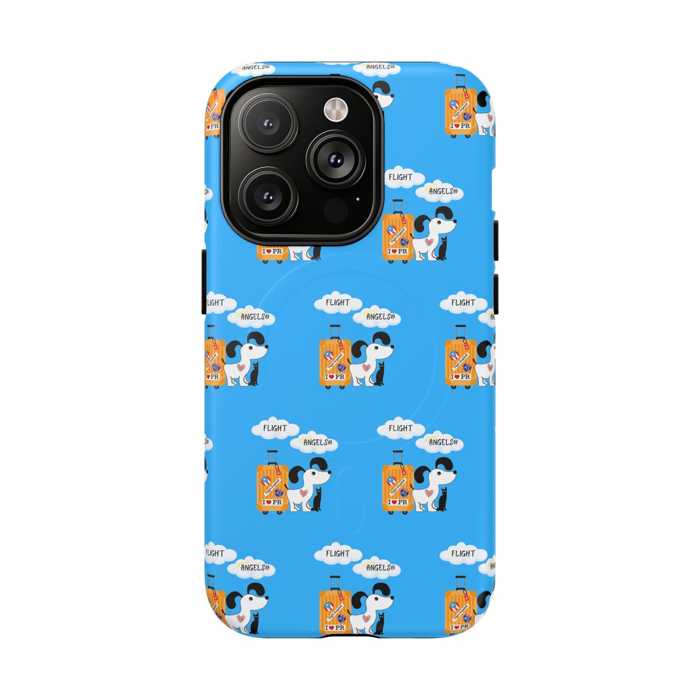 Cow & Cheese Magnetic Phone Case — Cute Blue Patterned Tough Case