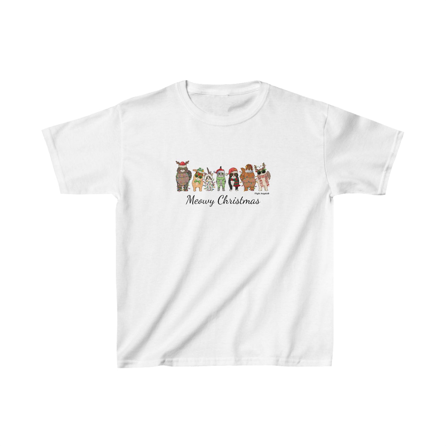 Cat Christmas Kids Tee