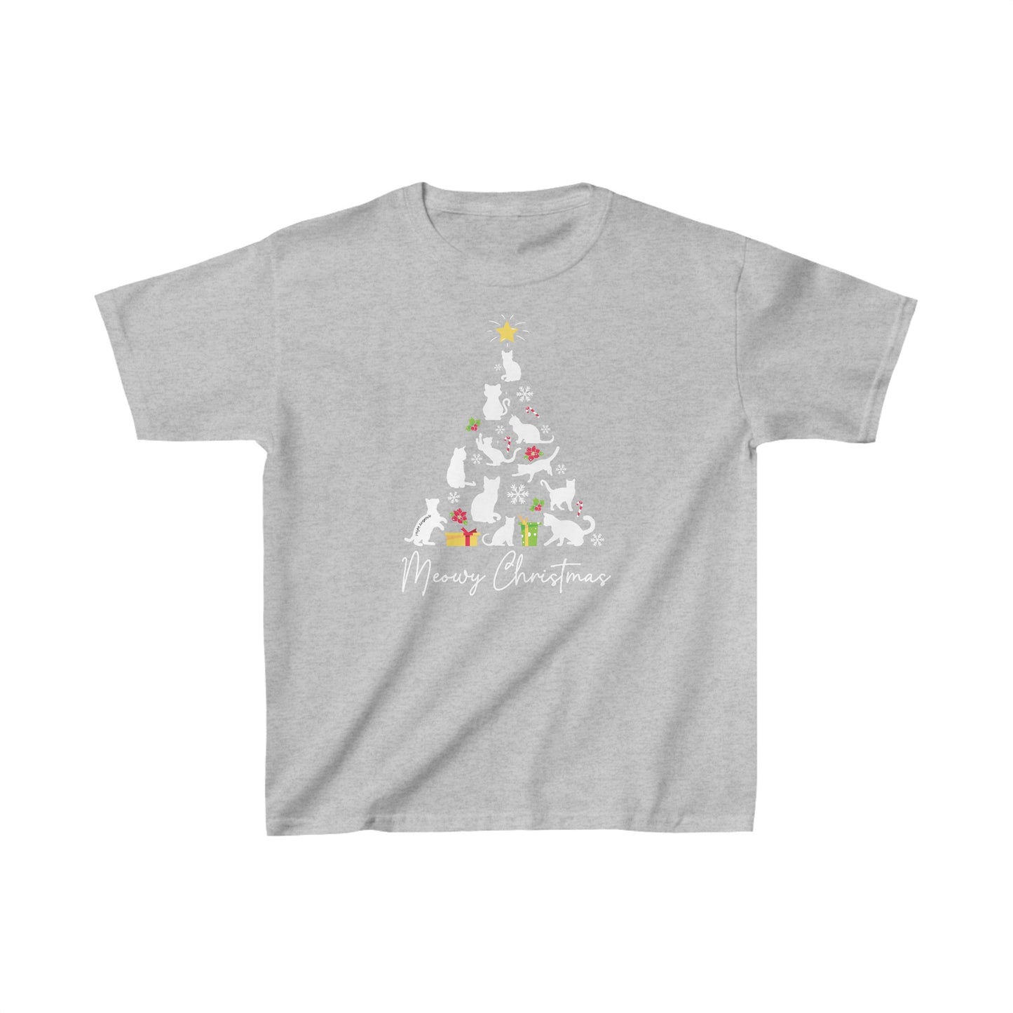 Meowy Christmas Kids Tee