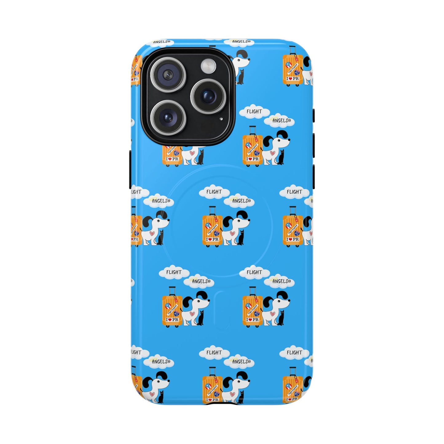 Cow & Cheese Magnetic Phone Case — Cute Blue Patterned Tough Case