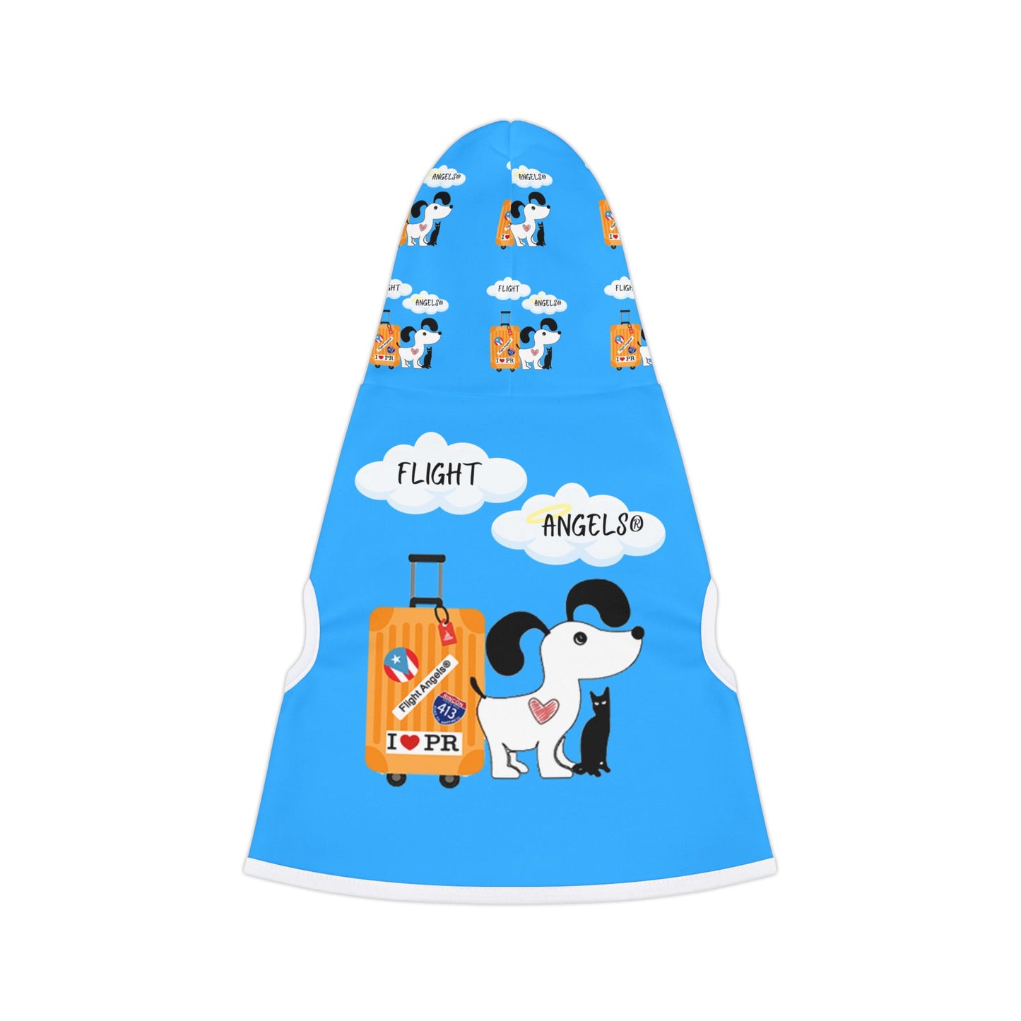 Travel-Themed Pet Hoodie, Dog Sweater, Cute Puppy Apparel, Pet Fashion, Pet Gift Ideas, Travel Accessories for Pets