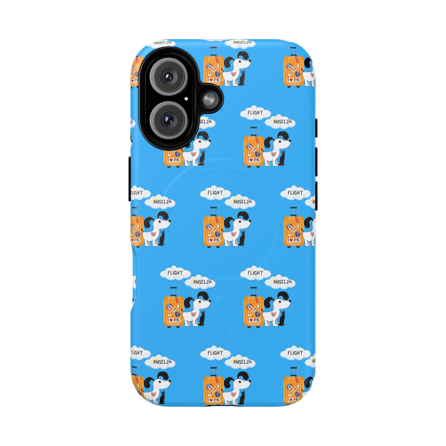 Cow & Cheese Magnetic Phone Case — Cute Blue Patterned Tough Case