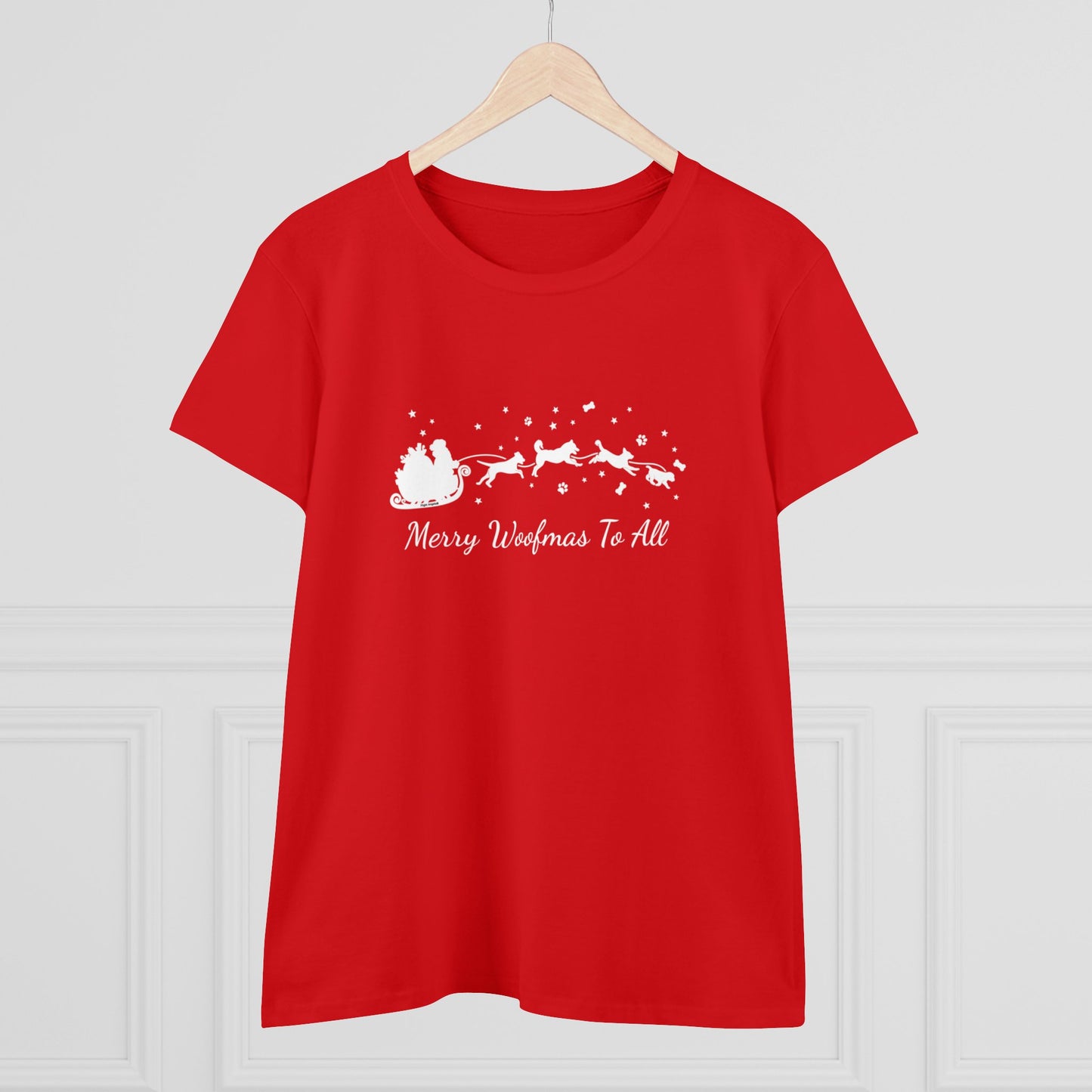 Christmas Dog Sleigh Women's Tee