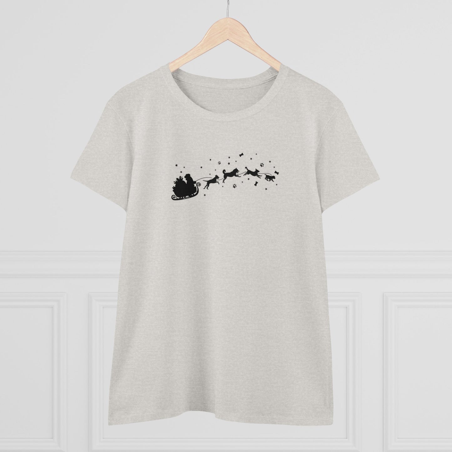 Christmas Dog Sleigh Women's Tee