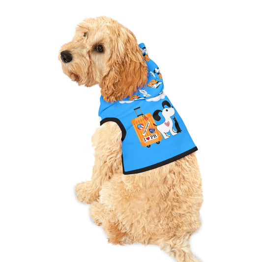 Travel-Themed Pet Hoodie, Dog Sweater, Cute Puppy Apparel, Pet Fashion, Pet Gift Ideas, Travel Accessories for Pets