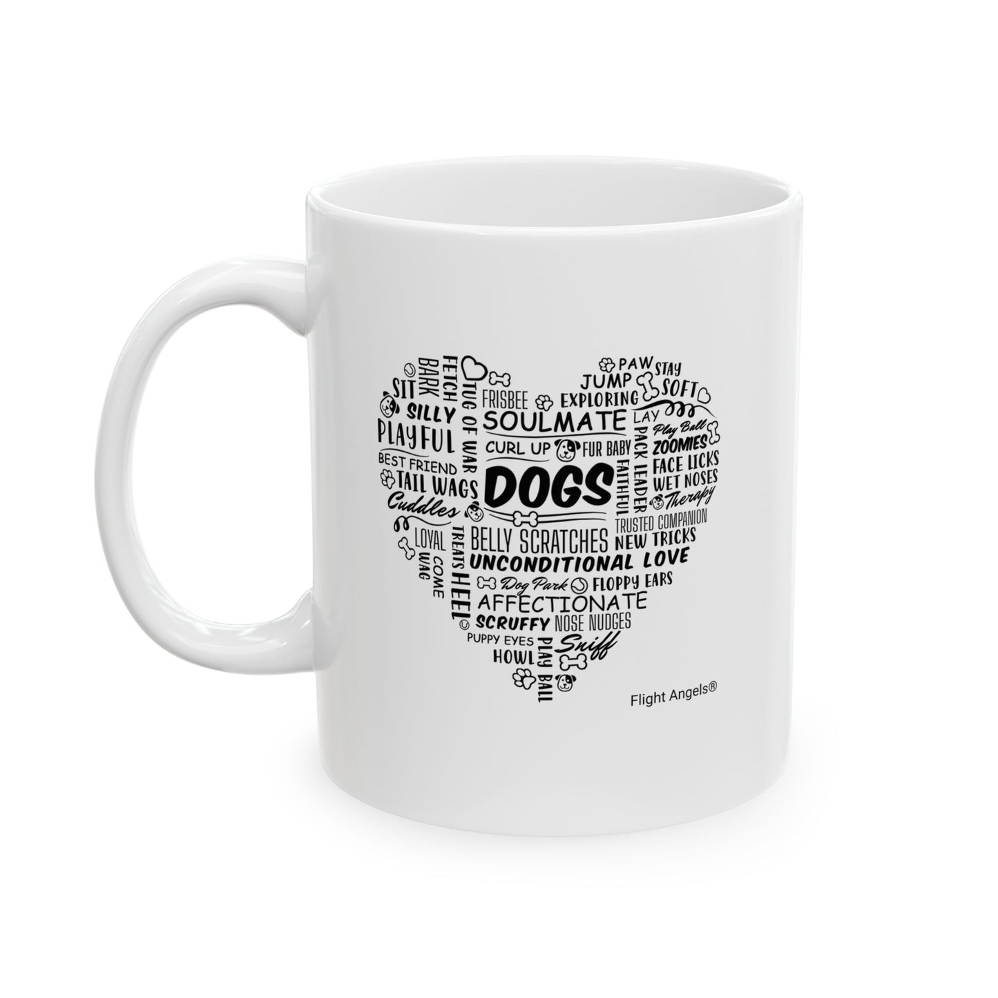 Heart Dogs Ceramic Mug 11oz