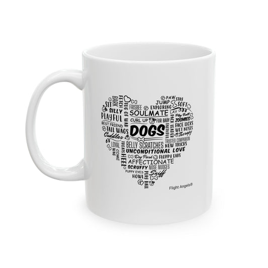 Heart Dogs Ceramic Mug 11oz