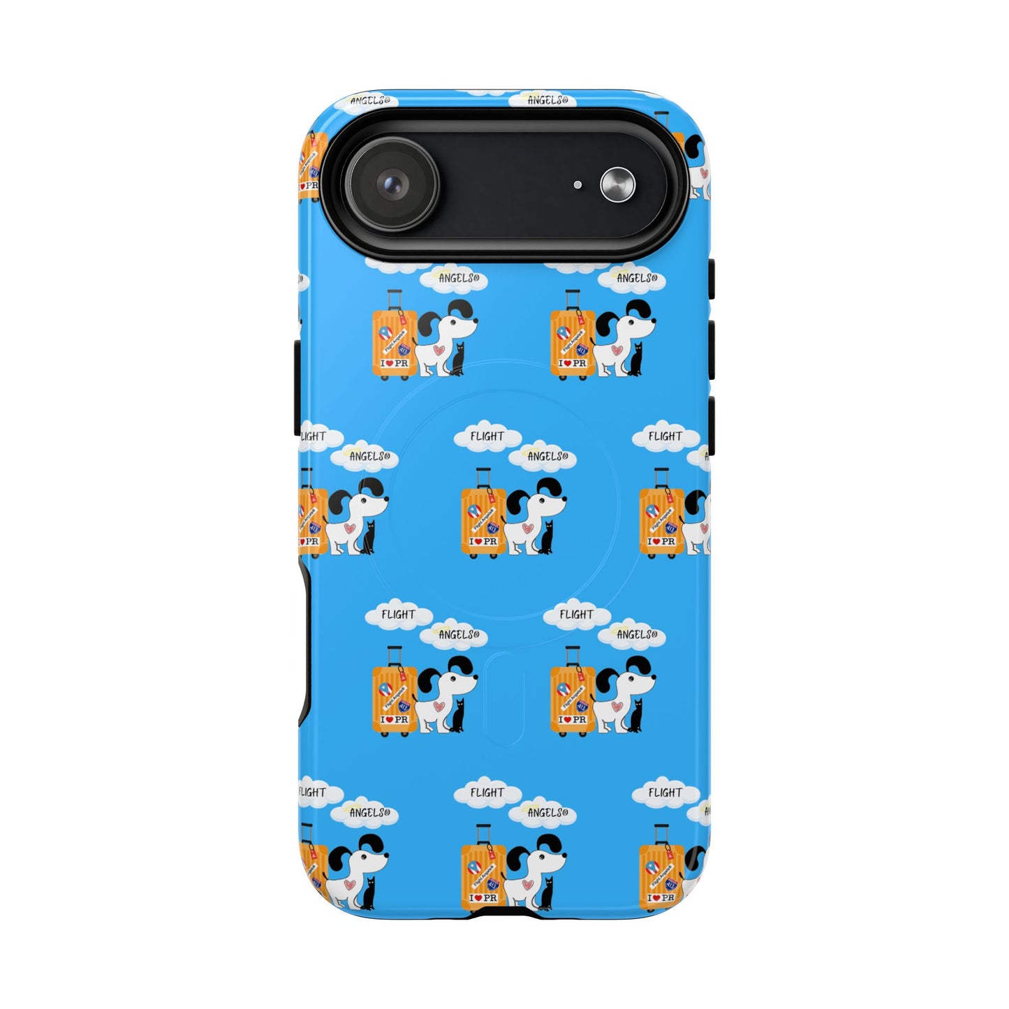 Cow & Cheese Magnetic Phone Case — Cute Blue Patterned Tough Case