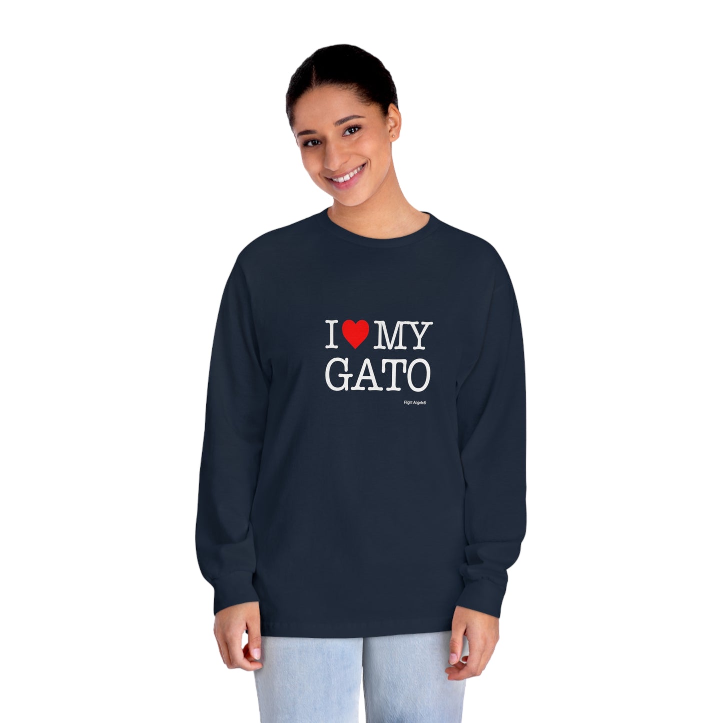 I Love My Gato Unisex Long Sleeve Tee
