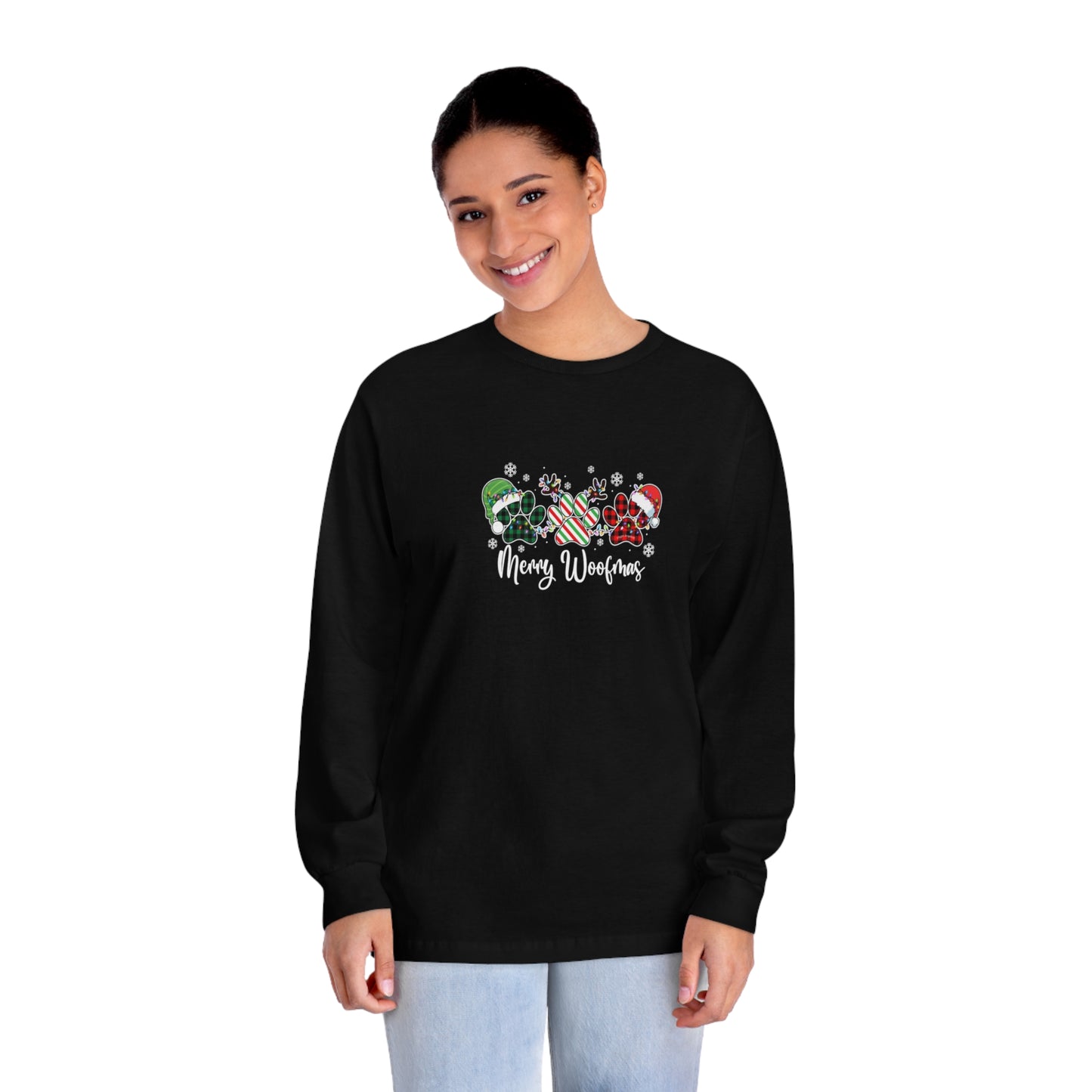 Merry Woofmas Paws Unisex Long Sleeve Tee