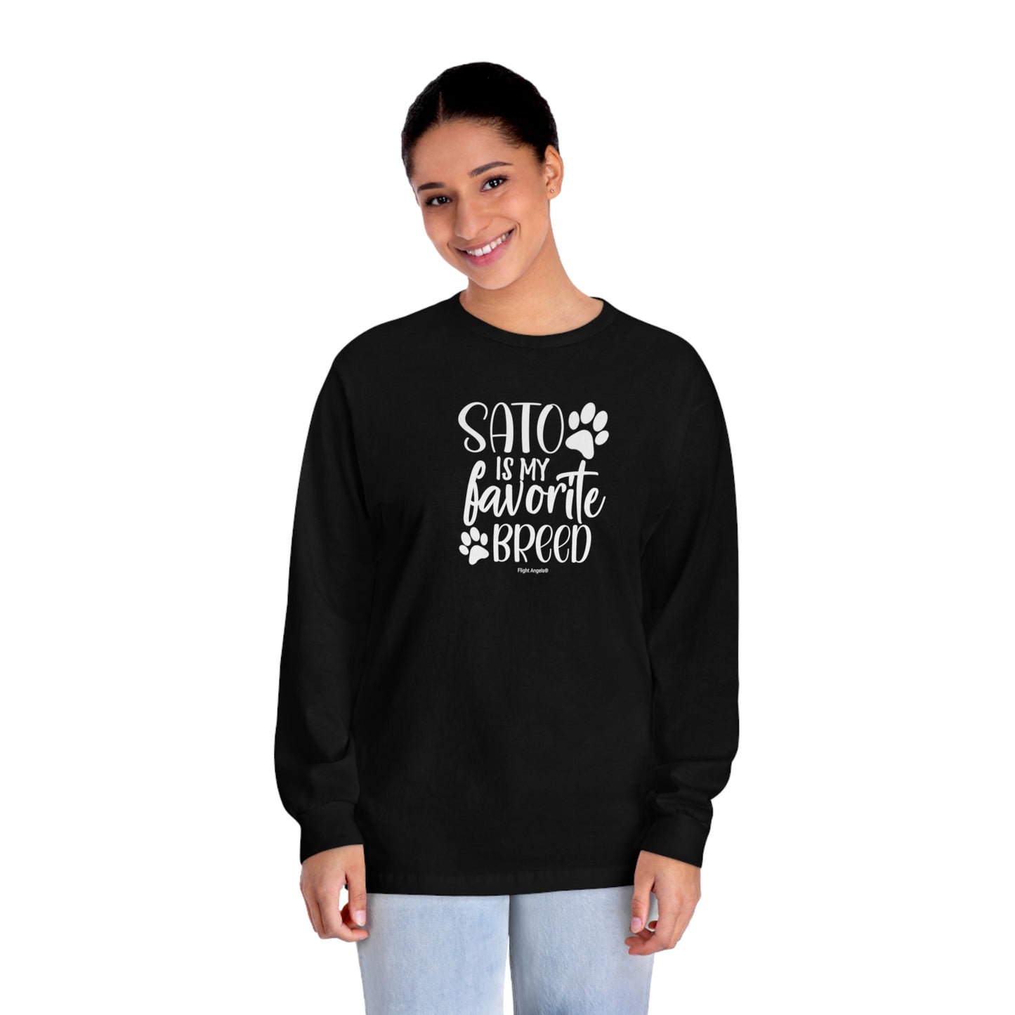 Sato is My Favorite Breed Unisex Long Sleeve Tee