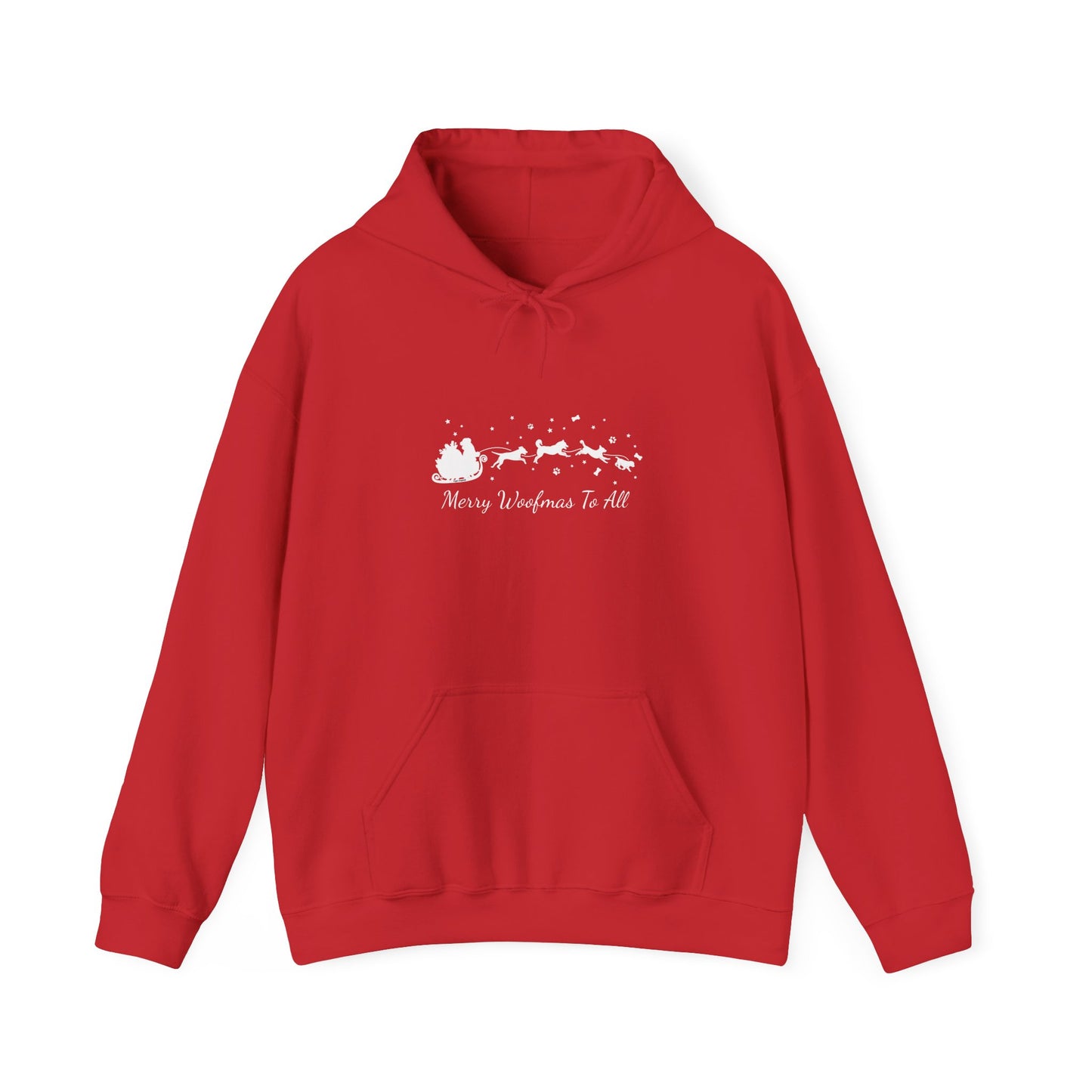 Christmas Dog Sleigh Unisex Hooded Sweatshirt