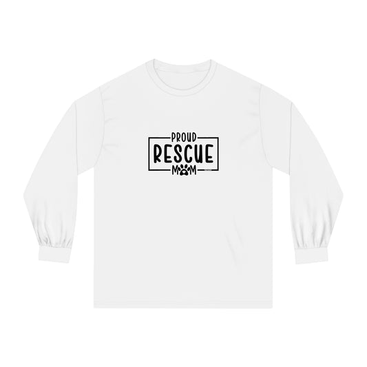 Proud Rescue Mom Unisex Long Sleeve Tee