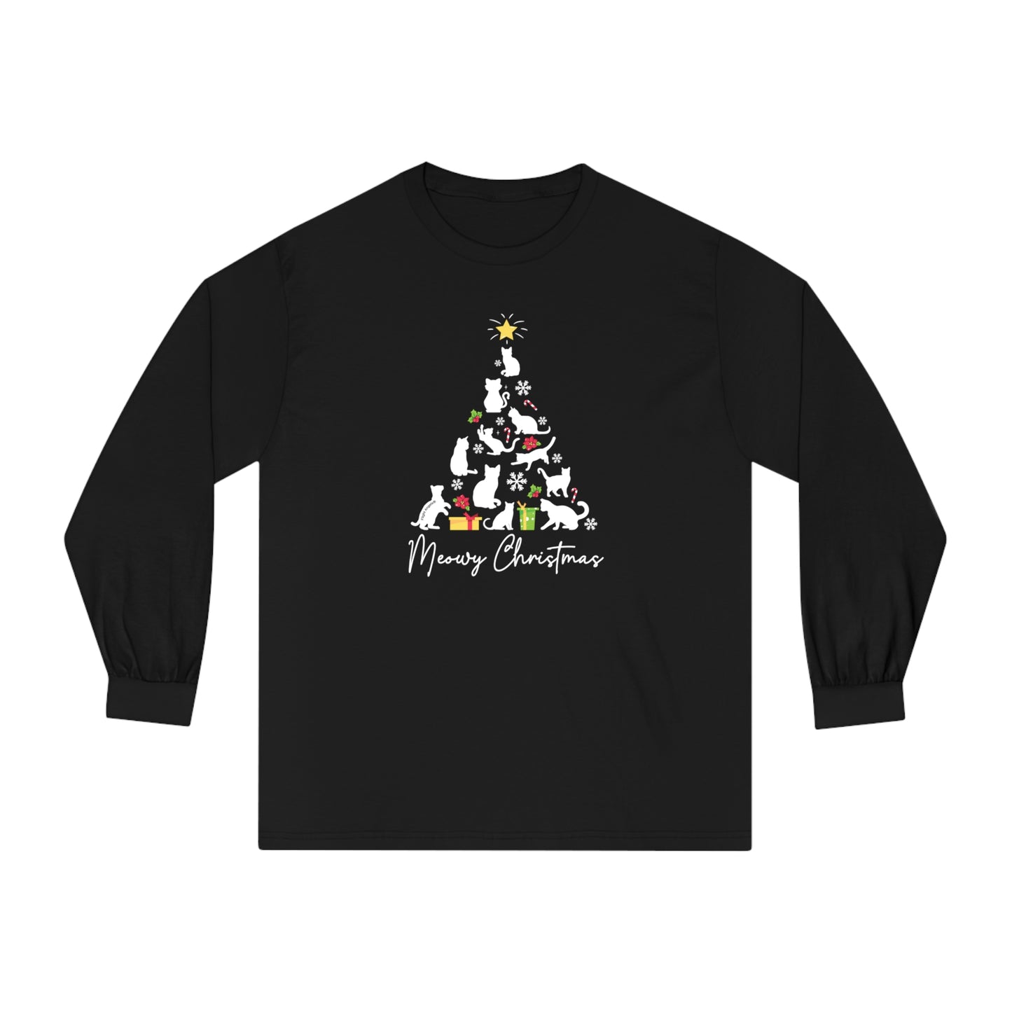 Meowy Christmas Unisex Long Sleeve Tee