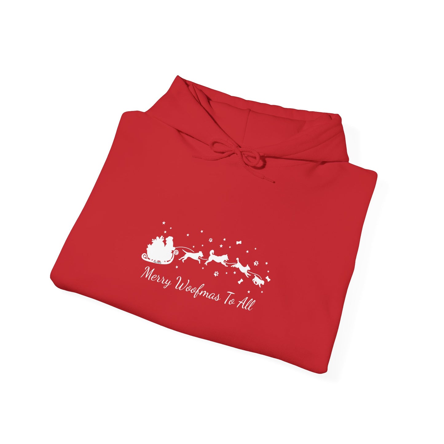 Christmas Dog Sleigh Unisex Hooded Sweatshirt