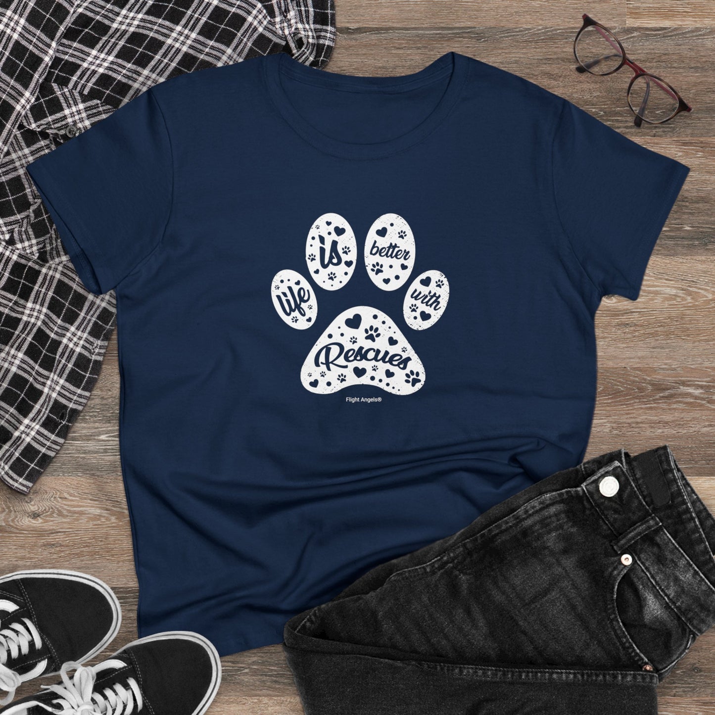 Life is Better with Rescues Women's Tee