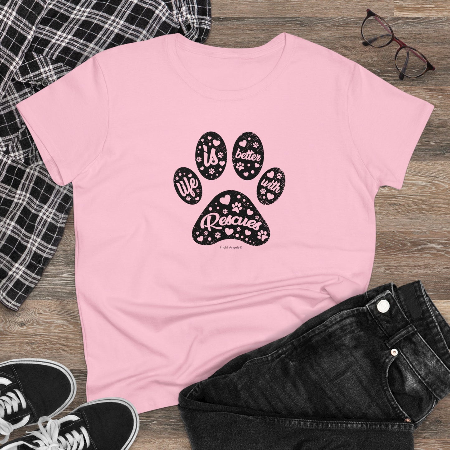 Life is Better with Rescues Women's Tee