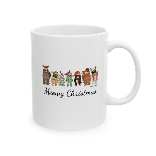 Cat Christmas Ceramic Mug 11oz