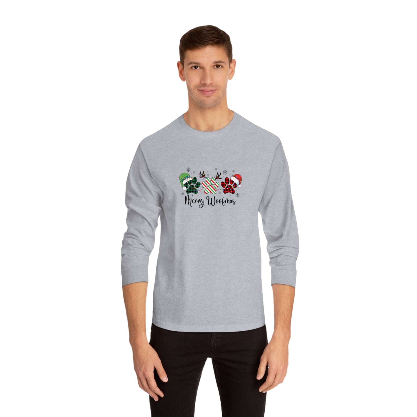 Merry Woofmas Paws Unisex Long Sleeve Tee