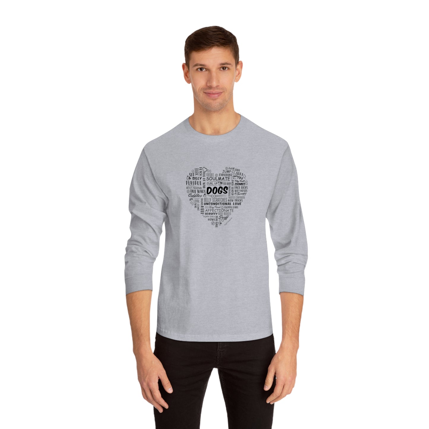 Heart Dogs Unisex Long Sleeve Tee