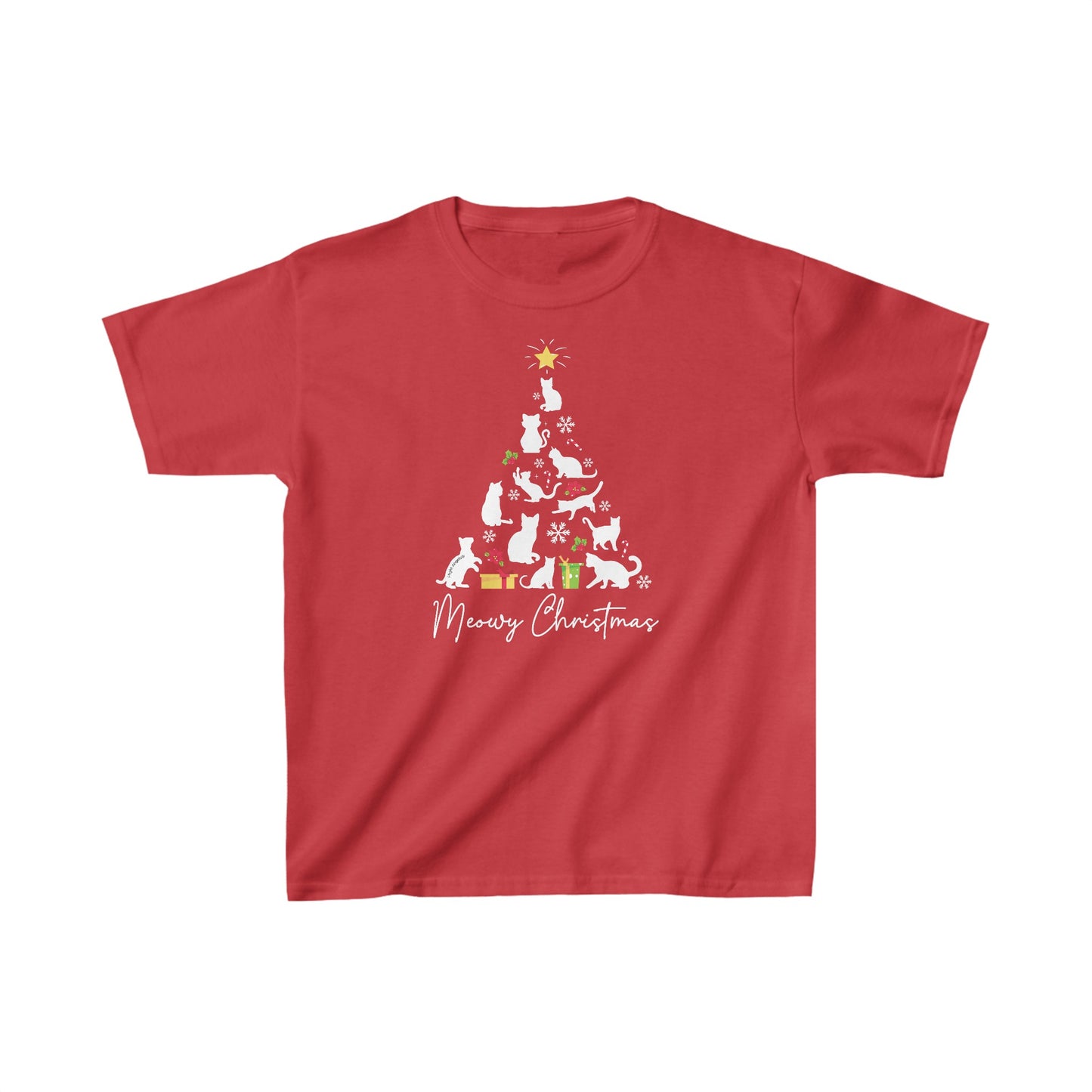 Meowy Christmas Kids Tee